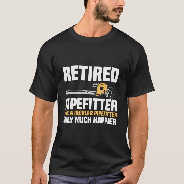 Sänkt pipefitter som en vanlig pipefitter t shirt (Framsida)