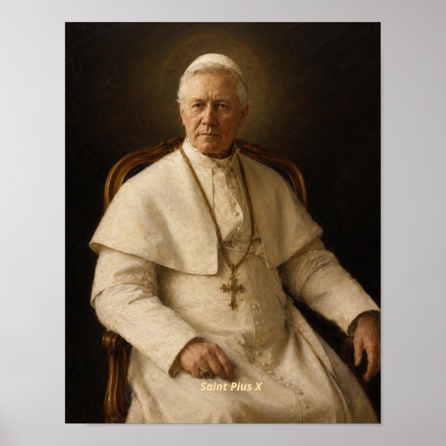 Sankt Pius X konsttryck Poster (Framsidan)