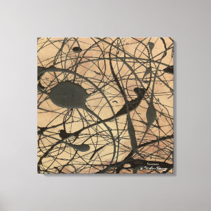 Sankt Pollock-inspirerad Abstrakt Konst Canvastryck