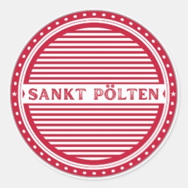 Sankt Pölten City Pride Emblem – Austria Identity Runt Klistermärke