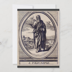 Sankt Polykarpos apostoliska kyrka Fader Grafisk k Inbjudningar