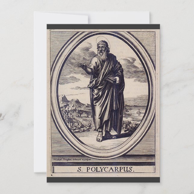 Sankt Polykarpos apostoliska kyrka Fader Grafisk k Inbjudningar (Framsida)