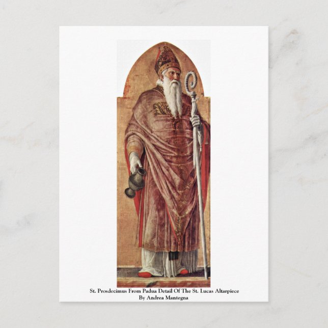 Sankt Prosdozimus från Padua-detaljen om St. Lucas Vykort (Framsida)