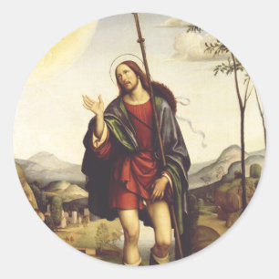 Sankt Roch av Francesco Francia Runt Klistermärke
