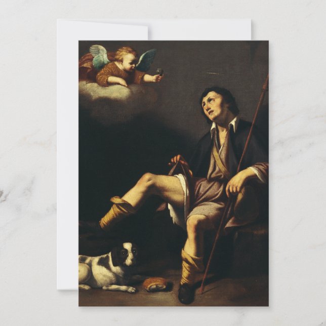 Sankt Roch och ängeln av Guy François Inbjudningar (Framsida)