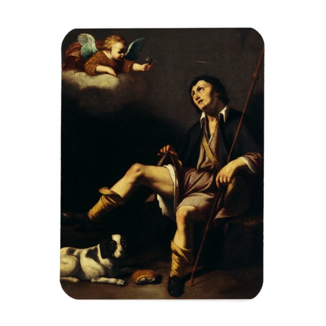 Sankt Roch och ängeln av Guy François Magnet (Vertikal)