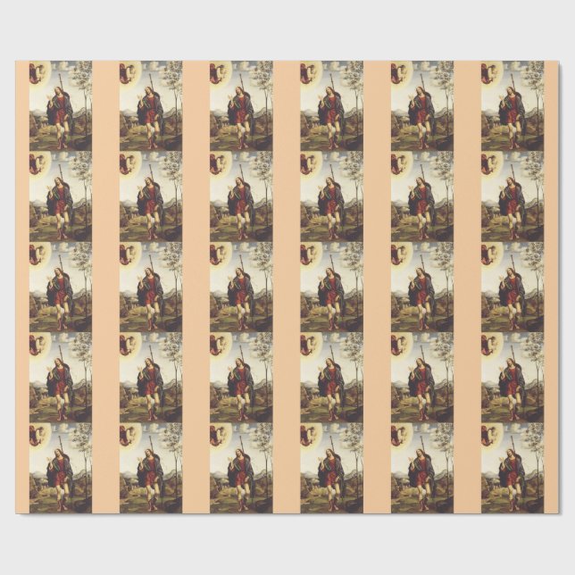 Sankt Rochus av Francesco Francia  Presentpapper (Platt)
