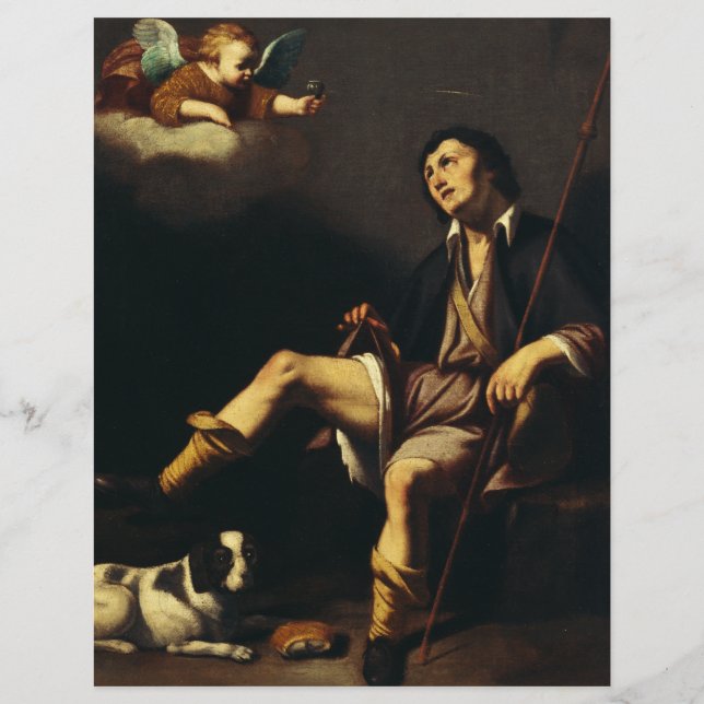 Sankt Rochus och ängeln av Guy François Reklamblad (Framsidan)