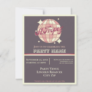 Sankt Saint Tropez tema sommaren party firande Inbjudningar