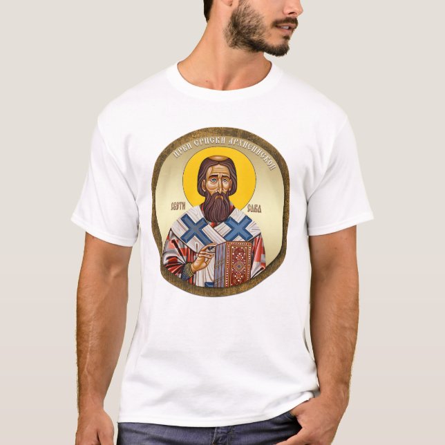 Sankt Sava av Serbien T Shirt (Framsida)