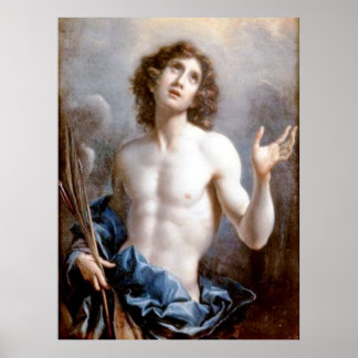 Sankt Sebastian 1640 Carlo Dolci Fina konstaffisch Poster