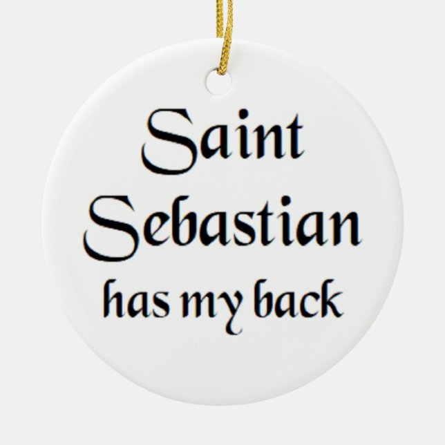 sankt Sebastian Julgransprydnad Keramik (Framsidan)