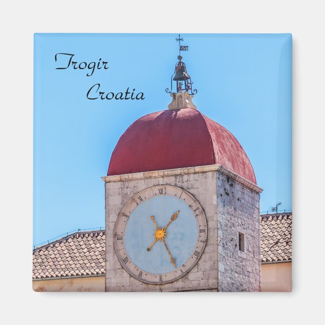 Sankt Sebastian-kyrkan i Trogir - Dalmatien, Kroat Magnet (Framsidan)