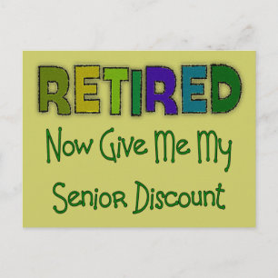 Sänkt SENIOR-DISCOUNT Vykort