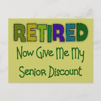 Sänkt SENIOR-DISCOUNT Vykort