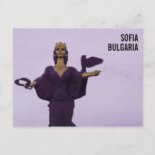 Sankt Sofia-skulpture i Sofia, Bulgarien Vykort