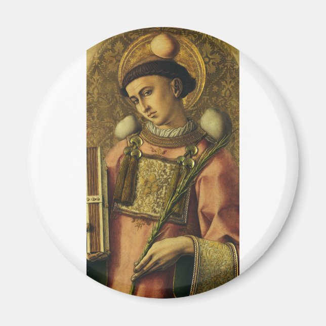 Sankt Stefan den förstmartyrens fikonografikonogra Magnet (Framsidan)