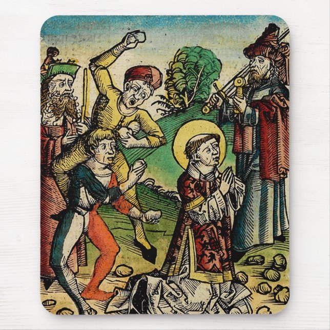 Sankt Stefan den förstmartyrens fikonografikonogra Musmatta (Framsidan)