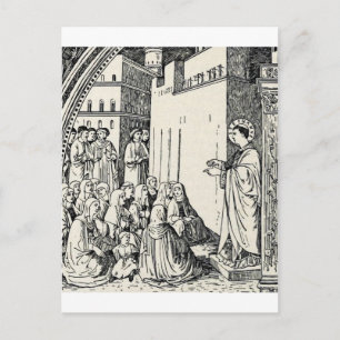 Sankt Stefan predikar av Fra Angelico Vykort