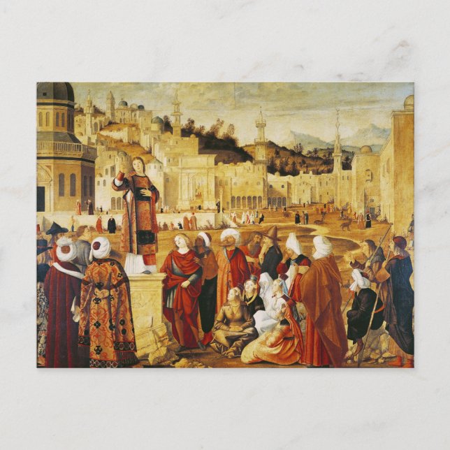 Sankt Stefan predikar Vykort (Framsida)