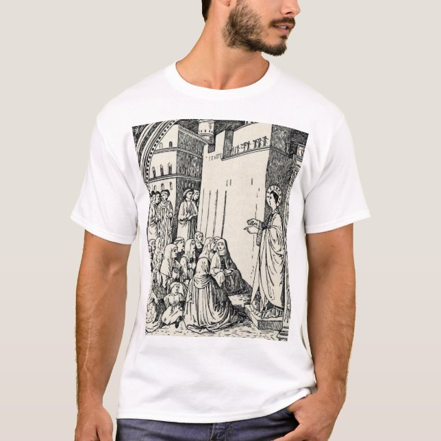 Sankt Stefan Protomartyren Fikonografisk Konst T Shirt (Framsida)