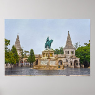 Sankt Stefansstatyn, Budapest, Ungern Poster
