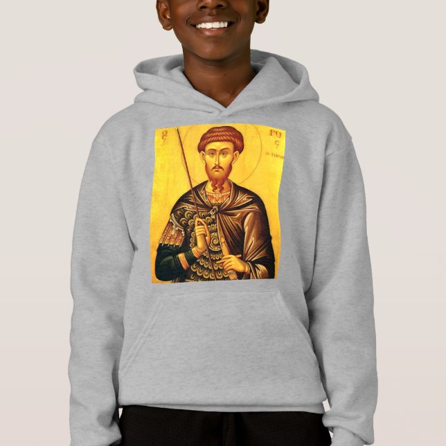 Sankt Teodor Tiron ortodox ikon T Shirt (Framsida)