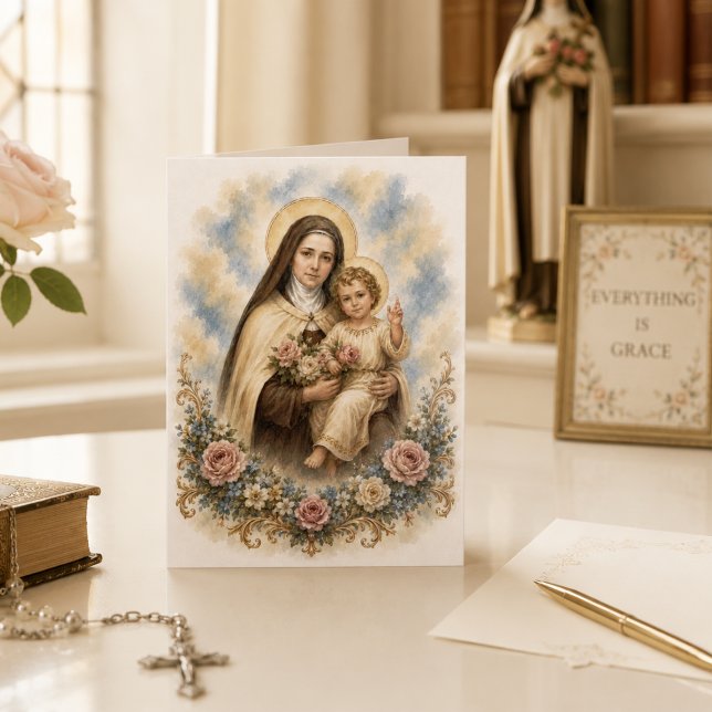 Sankt Thérèse av Lisieux Rosor Citat Kort (Skapare uppladdad)