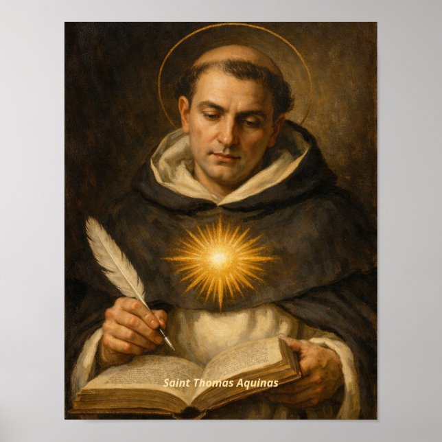 Sankt Thomas Aquinas konsttryck Poster (Framsidan)