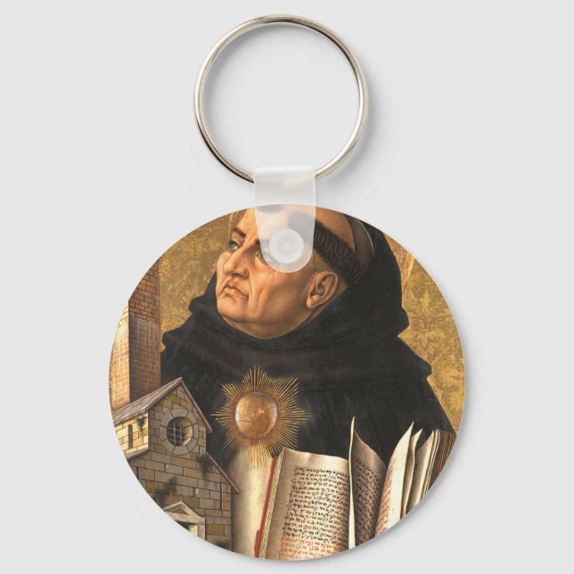 Sankt Thomas Aquinas Nyckelring (Framsida)