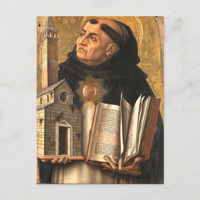 Sankt Thomas Aquinas teolog och filosof Vykort (Framsida)