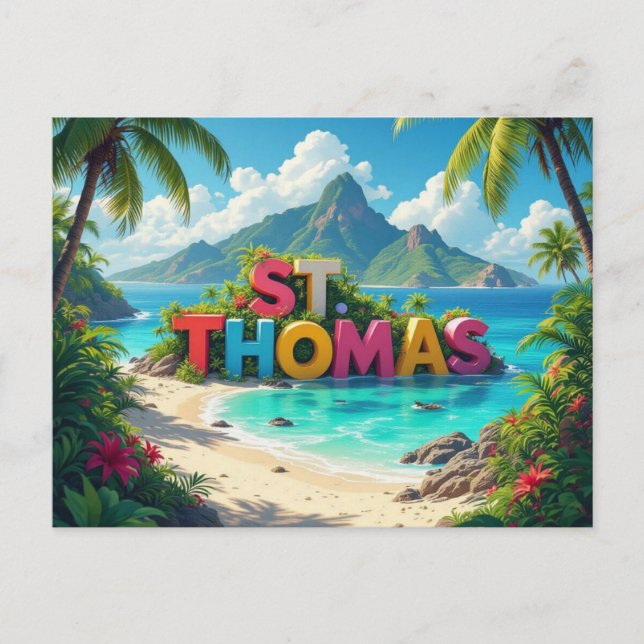 Sankt Thomas dröm Vykort (Framsida)