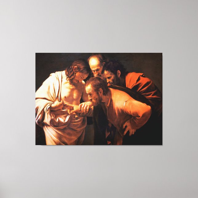 Sankt Thomas ökade värde av Caravaggio Canvastryck (Framsida)
