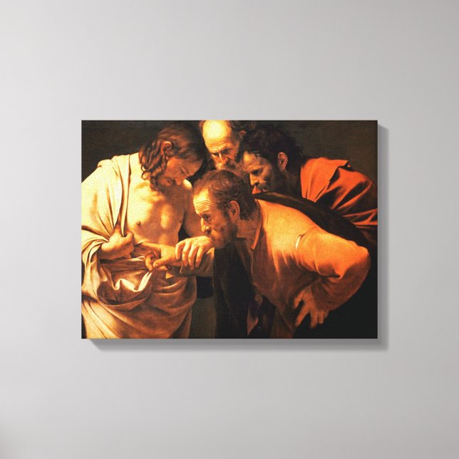 Sankt Thomas ökade värde av Caravaggio Canvastryck (Framsida)