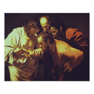 Sankt Thomas ökade värde av Caravaggio Fototryck