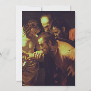 Sankt Thomas ökade värde av Caravaggio Julkort
