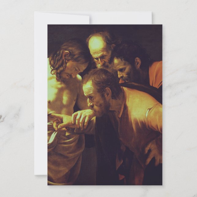 Sankt Thomas ökade värde av Caravaggio Julkort (Framsida)