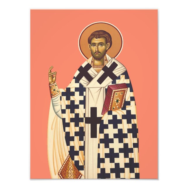Sankt Timoteus av Efesos traditionell ortodox kons Fototryck (Framsidan)