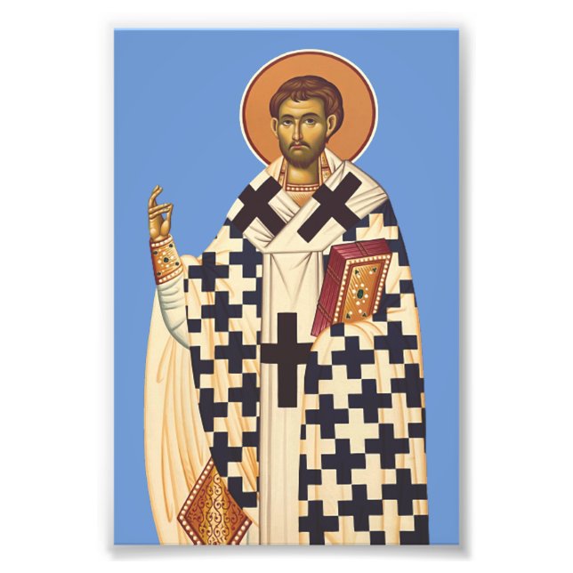 Sankt Timoteus av Efesus Traditionell ortodox kons Fototryck (Framsidan)
