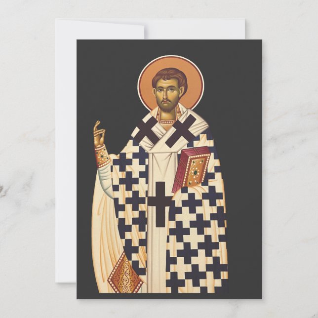 Sankt Timotheus den förste kristne biskopen av Efe Julkort (Framsida)