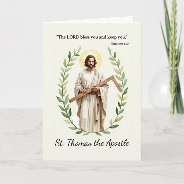Sankt Tomas aposteln Guds frid och välsignelser Kort (Framsida)
