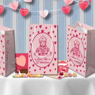 Sankt Valentins katolska rosa hjärtskisskonst