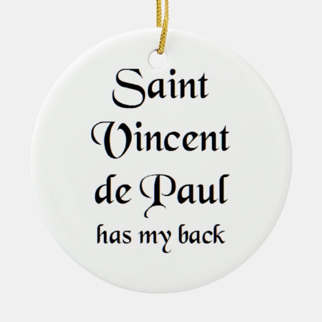 sankt vincent de paul julgransprydnad keramik (Framsidan)