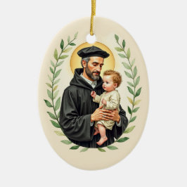 Sankt Vincent de Pauls fred och välsignelser från  Julgransprydnad Keramik