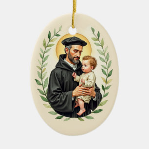 Sankt Vincent de Pauls fred och välsignelser från Julgransprydnad Keramik