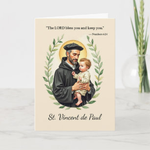 Sankt Vincent de Pauls fred och välsignelser från Kort