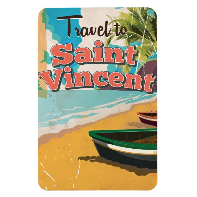 Sankt Vincent vintage-resemålning. Magnet (Vertikal)