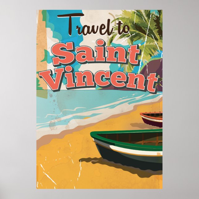 Sankt Vincent vintage-resemapp. Poster (Framsidan)
