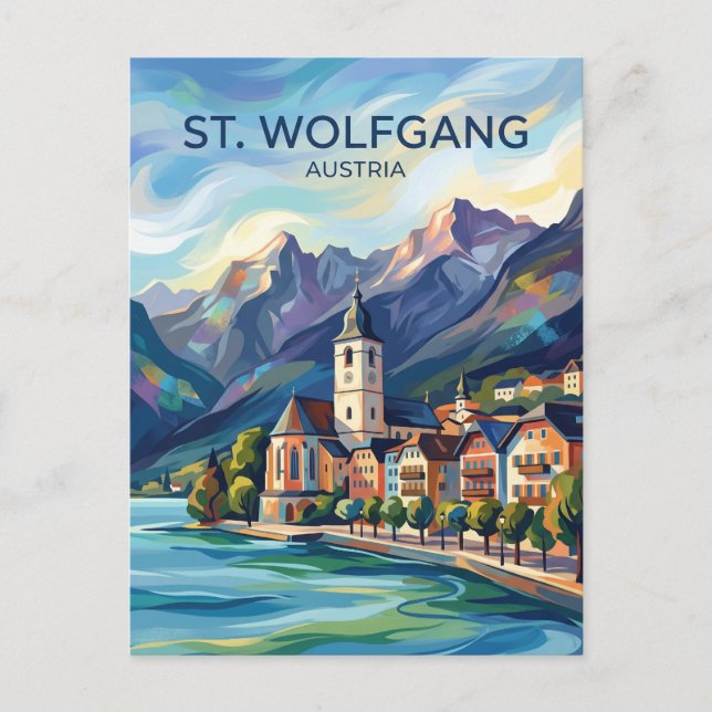 Sankt Wolfgang Österrike Vykort (Framsida)