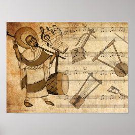 Sankt Yared & de etiopiska musikinstrumenten Poster